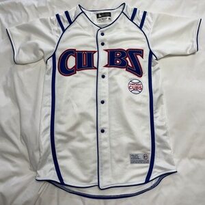 Rare, authentic MLB CHICAGO CUBS “cubz” White Jersey with Blue Piping